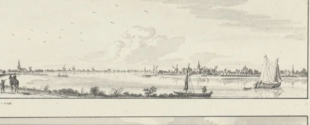 Vista sobre el Lek en los pueblos Lopik, Jaarsveld, Tienhoven, Ameide y la Casa Herlaer