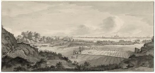 Vista de los campos de blanqueo de Bloemendaal con Haarlem a lo lejos
