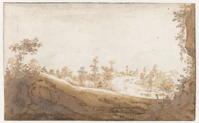 Paisaje de colinas con carros en las afueras de Bruselas