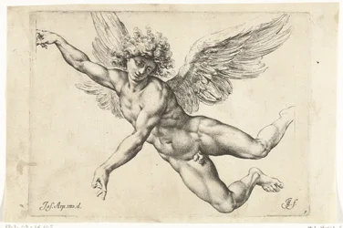Estudio para un ángel desnudo y volador
Paradigmata graphices variorum artificum (título de la serie)