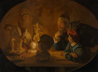 La lección de dibujo, 1634