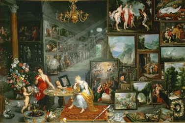 Alegoría de la vista (pintura sobre madera)