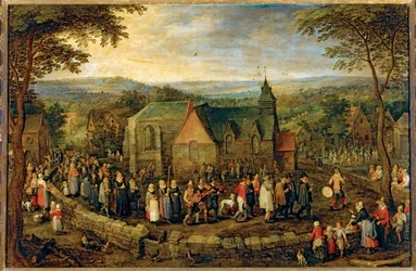 Boda en el campo ... (óleo sobre lienzo)