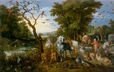 La entrada de los animales en el arca de Noé
