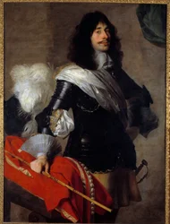 Retrato del hijo de la ingle de Pierre Corneille en uniforme de capitán de los jinetes (Chevau legers, hacia 1667) Pintura de Jean de Reyn (1610-1678) Siglo XVII Versalles, musee Lambinet
