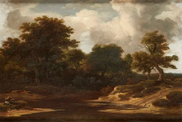 Naturaleza muerta de flores variadas en una cesta (óleo sobre lienzo)