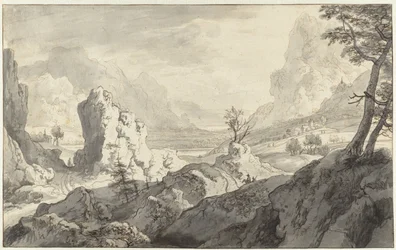 Paisaje de montaña imaginario
