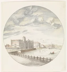 Vista del castillo de la ciudad de Berlín en la orilla del río