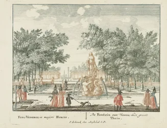 La fuente de Venus en el jardín principal del Palacio Het Loo
Gesichte van het Wijdvermaarde Loo als andere vorstelijke Huisen (título de la serie)
Admirandorum quadruplex spectaculum (título de la serie)