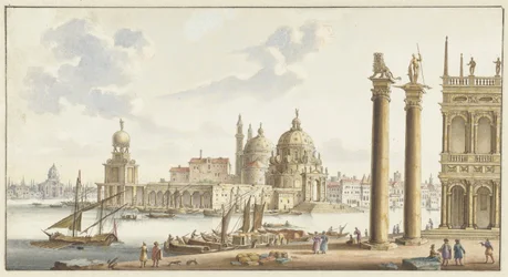 Vista de la Sta. Maria della Salute desde la plaza S. Marco de Venecia