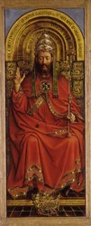 El Retablo de Gante. Adoración del Cordero Místico: Dios Todopoderoso, 1432.
