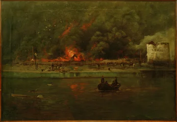 Incendio de almacenes de petróleo