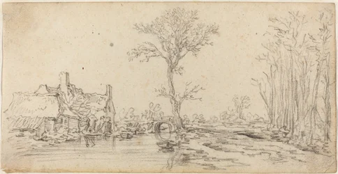Cabaña junto a un río