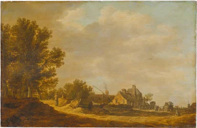 Paisaje con taberna