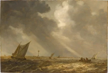 Tormenta en el lago de Haarlem