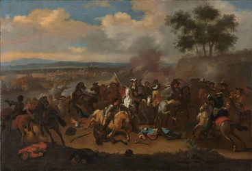La batalla del Boyne, Irlanda, entre los reyes Jacobo II y Guillermo III, 12 de julio de 1690