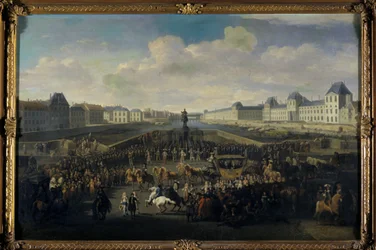 Luis XIV acercándose al Pont Neuf, París