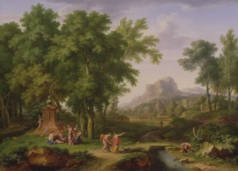 Paisaje Arcadio con un busto de Flora, 1724-25 (pareja de 68872)