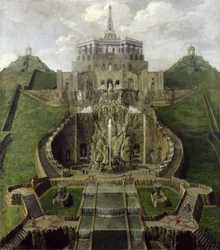 Vista desde las cuencas de Riesenkopf hasta el octágono, después de 1716