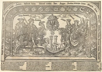 Los seis hijos de Felipe el Hermoso: Leonor de Castilla, Carlos V, Isabel de Austria, Fernando I, María y Catalina, c. 1523