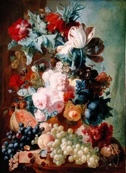 Flores y frutas