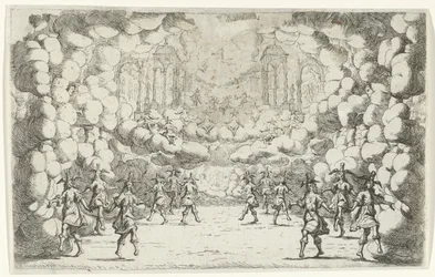 El palacio de la nube del tiempo. Diseño de escenografía (título de la serie)