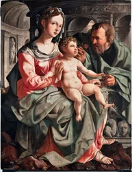 Sagrada Familia Pintura de Jan Van Scorel (1495-1562) 1522 Dim 130x100 cm Génova, Musei di Strada Nuova (ex Palazzo Bianco) Italia