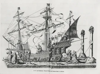 Vasija triunfal en el cortejo fúnebre del Emperador Carlos V, 1559