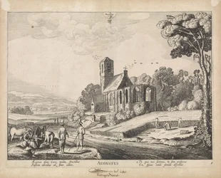 Agosto
Agosto (título en el objeto)
Los doce meses, con vistas al pueblo (título de la serie)