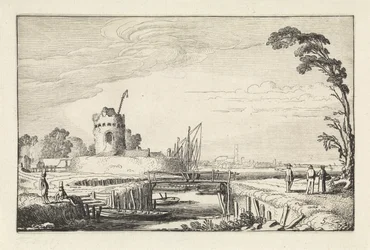 Figuras en un puerto y una torre Paisajes (título de la serie) Amenissimae aliquot requculae (título de la serie)