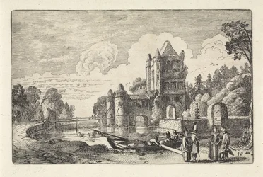 Paisaje con la puerta de Amsterdam en Haarlem Paisajes (título de la serie) Amenissimae aliquot requculae (título de la serie)