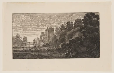 El "Spaernwouder" o "Amsterdamsche Poort" en Haarlem, de Seis paisajes