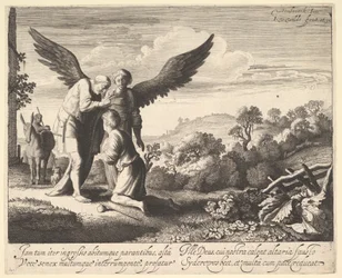 Tobías bendecido por Tobit ciego, 1620-41