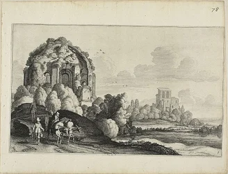 Viajeros frente al templo de Minerva Medica en Roma