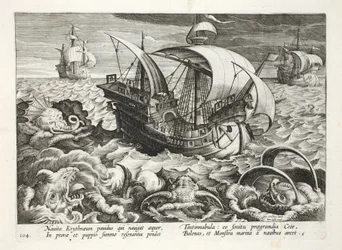 Caza de criaturas marinas, lámina 84, ilustración de 