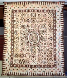 Cubrecama de patchwork, Irlanda, 1850-60