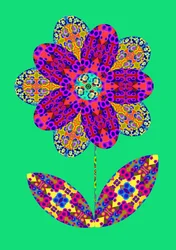 Recorte de flor en verde