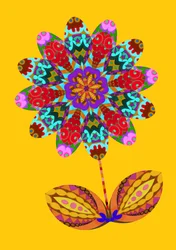 Recorte de flor en amarillo, 2020