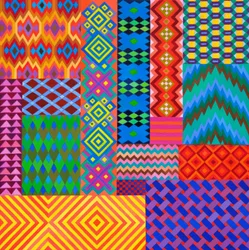 Patrones textiles, 2024(óleo sobre lienzo)