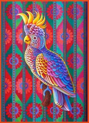 Cacatúa crestada amarilla, 2022 (óleo sobre lienzo)
