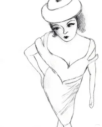 Fashion Molly, 2023 (lápiz sobre papel)