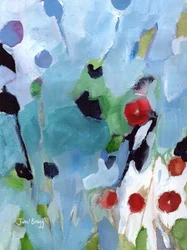 Rose Hips at Christmas I, c. 2016 (acuarela sobre papel)