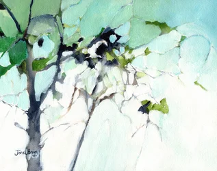 View out my Kitchen Window, c.2016 (acuarela sobre papel)