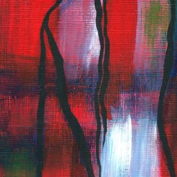 Líneas rojas abstractas dinámicas