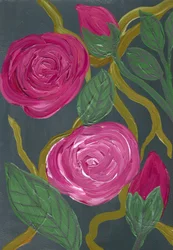 Rosas rosas exuberantes