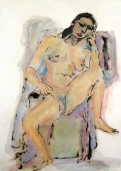 Desnudo sentado