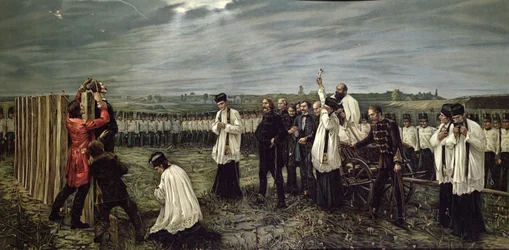 Ejecución de oficiales húngaros por los austriacos en Arad, Hungría el 6 de octubre de 1849, 1893