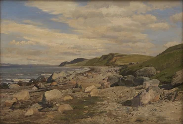Vista de la playa en Helgenæs
