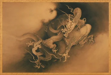 Dos dragones en las nubes
