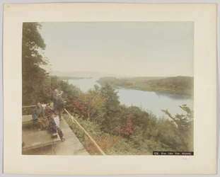 Lago Biwa desde Ishiyama, prefectura de Shiga, Japón